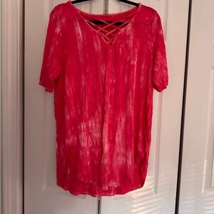Torrid Vibrant Pink Short Sleeve Top